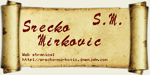 Srećko Mirković vizit kartica